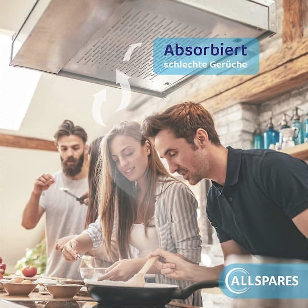 Aktivt kulfilter til Bosch Siemens 17004796 / Bosch HEZ9VRUD0 / Siemens HZ9VRCR0 / Neff 17004806, Z821VR0 / Gaggenau CA282111 (Emballage o-FD3-