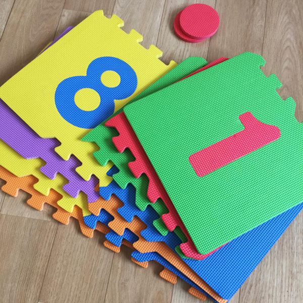 Børns kæmpe hoppebane måttespil Børn bløde EVA skum interlocking fliser indendørs udendørs have familiespil legetøj