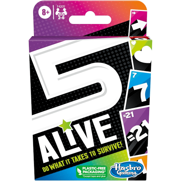 5 Alive Card Game, Fast-Paced Game for Kids and Families, Easy to Learn, for Ages 8 and Up,   2 to 6 Players