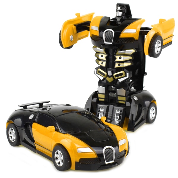 Transformers Boys Crash Transformer Bugatti -autolelu Gul