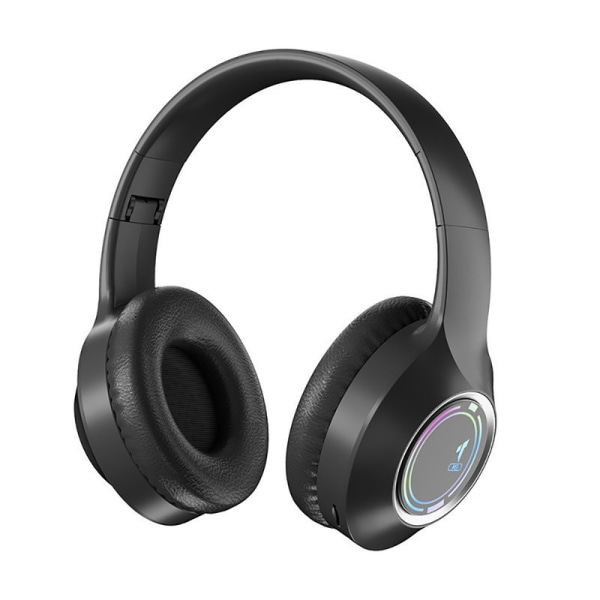 Bluetooth hörlurar Huvudband Vikbart fysiskt brusreducerande trådlöst Black