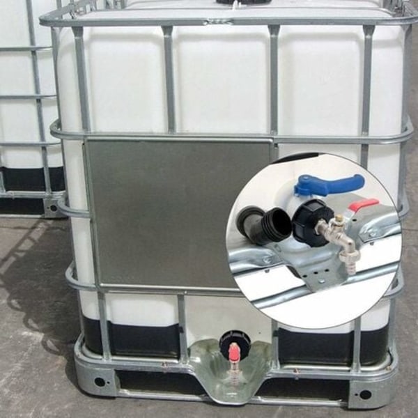 IBC afløbsadapter til messing vandhane med slangeforbindelse, 1000 liters tanktilslutning 12,7 mm{f2}-AD8-