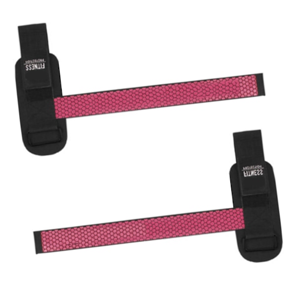 PCS Vægtløftnings Håndledsrem Sort og Rosarød Bomuld Nylon Silikone Anti-slip Håndledsbælte til Fitness-AD4-