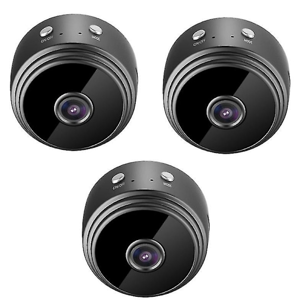 Høj kvalitet 3pack Mini Wifi-kameraer, trådløse kameraer med lyd og video live feed, Hd 1080p hjem