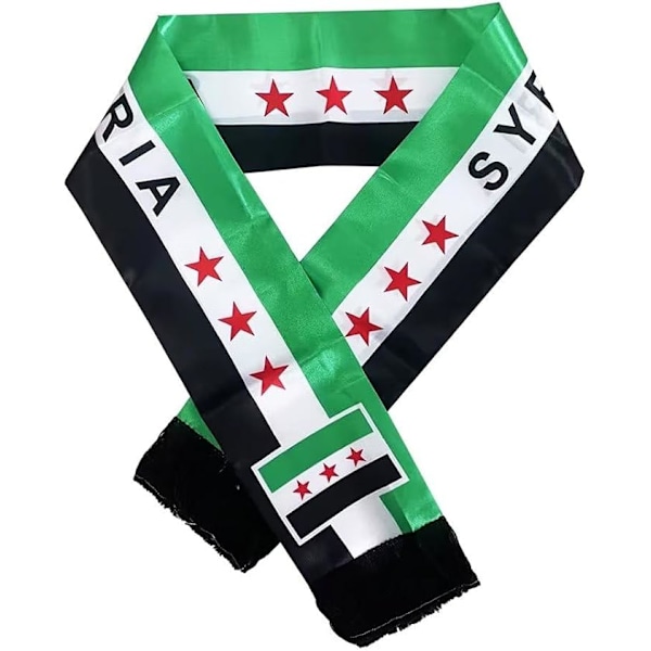 10 stk. Syrien flag tørklæde flag Syriske Arabiske Republik print tørklæde Arabiske gaver Syrisk flag bandana sjal til mænd kvinder{F2}-AD8-