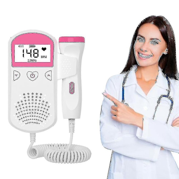 LCD-näyttö Ultraääni Vauvanmonitori Sikiön Doppler Raskaana oleville Koti Raskaus Vauvan Sykeilmaisin Ei Säteilyä -AD9-