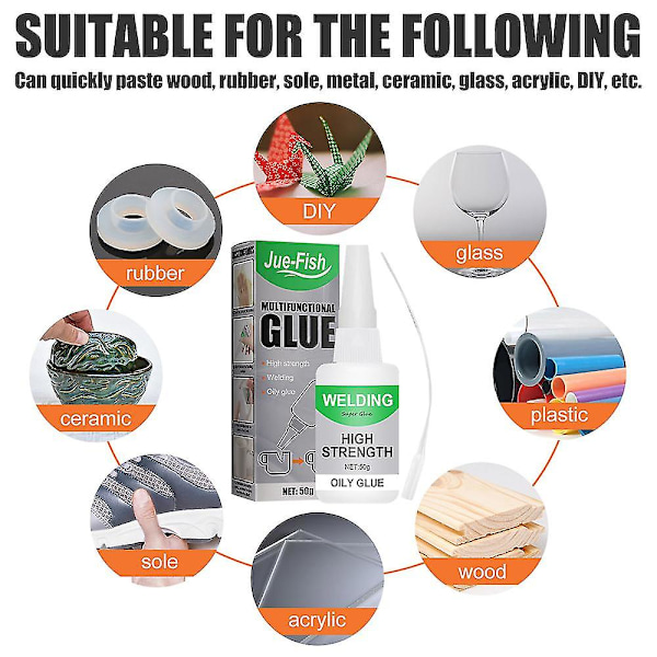 3-pack Universal Svetsstarkt Oljigt Lim Superstarkt Lim Starkt Lim Plast Trä Keramik Metall Lödningsmedel 50g-FD3-