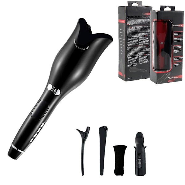 Automatisk Roterande Keramisk Locktång - Svart - Perfekt -AD6- Black