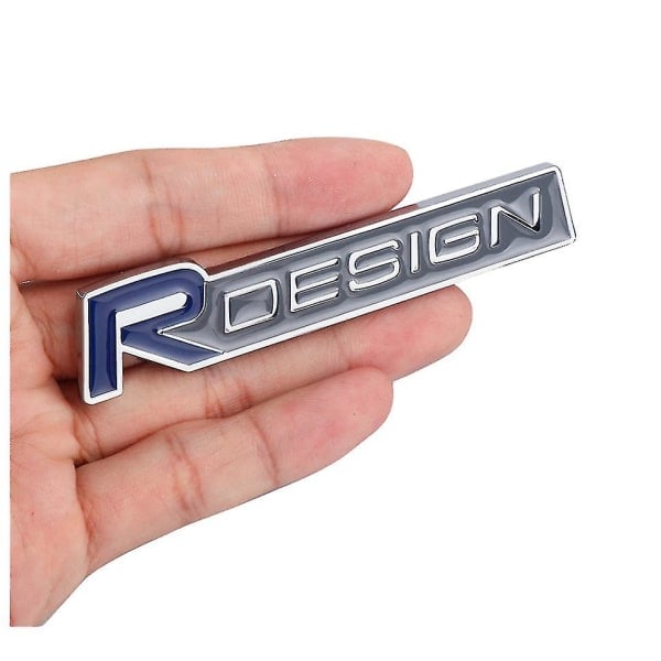 Volvo R Design Blå Silver Grill Badge Bagage Emblem Xc60 V70 S60 V40 V60 C30 V50-AD4-