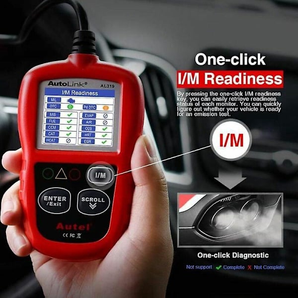 Autel AL319 OBD2 Monimerkkidiagnostiikkaskanneri (ranska) -FD3-