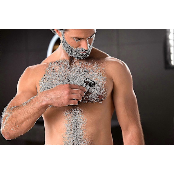 MicroTouch SOLO Titanium Uppladdningsbar Skägg- & Kroppsrakapparat - Precisionstrimmer, Vattentät, 3 Kammar, USB{F2}-AD8-