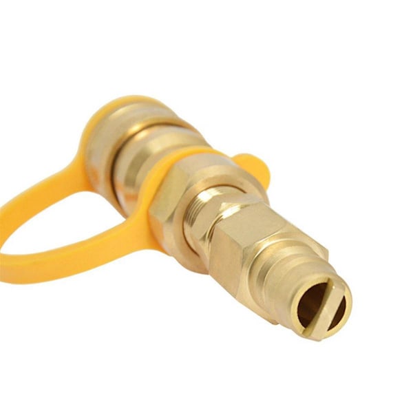 2 stk. 3/8 tommer Naturgas Hurtigkobling Messing Propan Adapter Fitting til LP Gas Propan Slange Hurtig