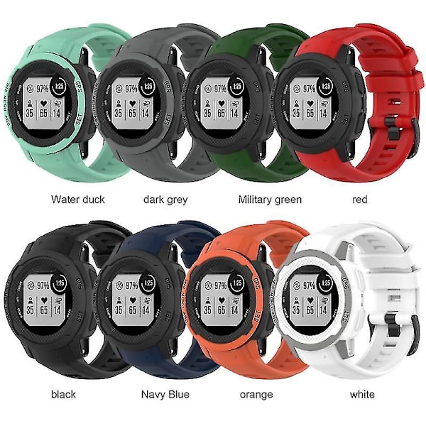 20mm Silikonarmband för Garmin Instinct 2s Andningsbart Armband Ersättningsarmband för Garmin