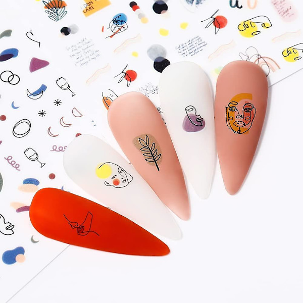 Nageldekorationsstickers DIY Nagelkonst Dekoration 3D Nagelkonst Dekaler Laser Luminous Fjäril Jul Snöflinga Lönn Nagelkonst Mönster, Självhäftande Nagel A