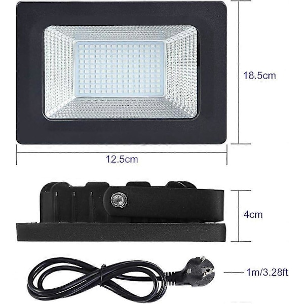 [2 stk] LED sort lys spotlight, LUNSY UV spotlight 30 W sort lys lampe, IP66 vandtæt fluorescerende sort lys med 150 LED UV lys til bar,