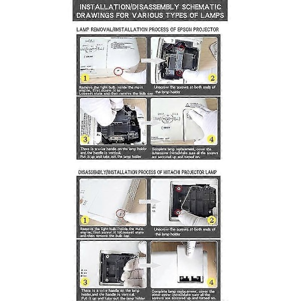 Projektorlampe for ELPLP67 V13H010L67 -X02 -S02 -W02 -W12 -X12 -S12 S12 -X11 -X14 med hus