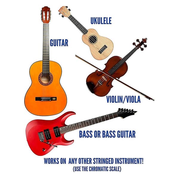 Gitarrstämapparat Clip-on Stämapparat för Elektriska Akustiska Gitarrer Bas Kromatisk Violin