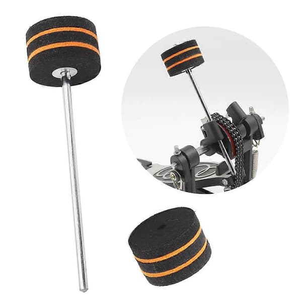 Kick Drum Fodpedal Beater Hammer Hoved Percussion Instrument Tilbehør Dele