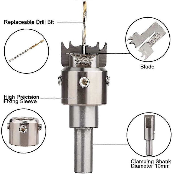 30 deler Ringborsett, 16-21 mm blader Tre Ringbor Tre Ringmaker Stål Tre Perlebor