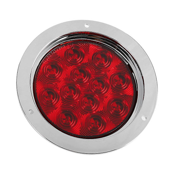 2 st 4 tum 12LED Lastbils Baklyktor Bakre Blinkers Röd Rund 12V
