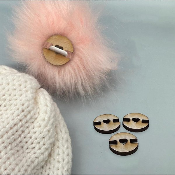Trefl Pompoms for Huer, Knapper, 50 stk Hatt Pompom Holder, Strikket Hatt Laging Festesystem, Pompom Holdere for Strikket Beanies og Toques