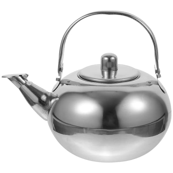Tyk Rustfrit Stål Tekande Isoleret Kedel Termisk Tekande Vandkande til Køkken Restaurant Hotel (Sølv, 1,5L)