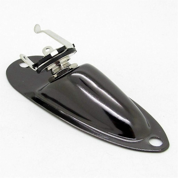 Sort båd-stil 1/4 tommer guitar pickup output input stik til Strat guitar