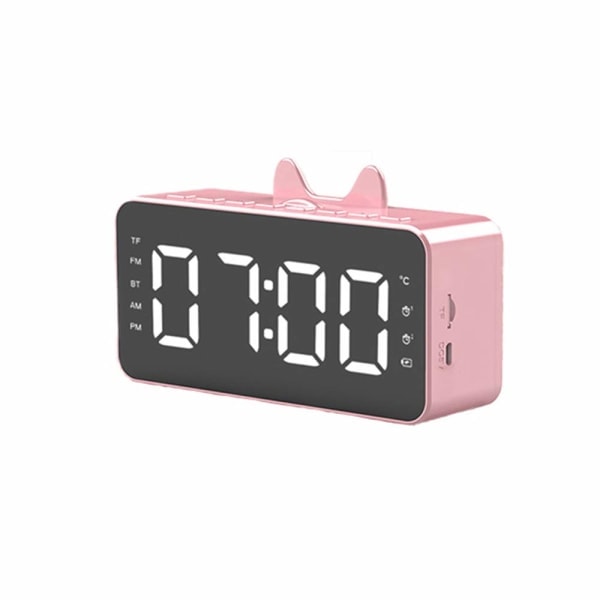 Elektronisk klocka Elektronisk klocka Digital display Bordsklocka Studenthem skrivbords väckarklocka Sängbord Bluetooth-anslutning Minneskort...