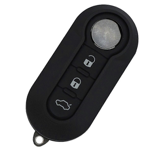 3-knaps nøglefob til bilnøgle til Fiat 500 abarth Panda Punto Bravo 2 Ducato Tipo Doblo 500x 500l 500e - Uskåret nøgleblad