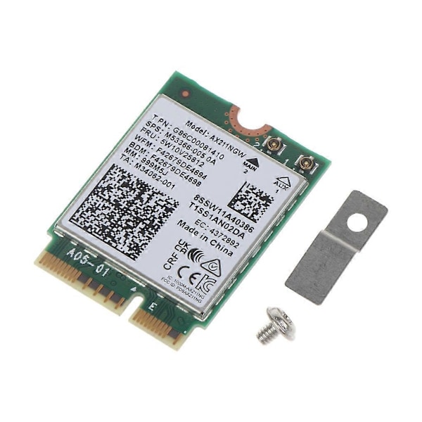 M.2 Key E AX211NGW Wifi Kort Tri-bånd Trådløst WiFi 6E Netværkskort 802.11 Ax BT-kompatibel 5.2 Wifi Kort Windows 10