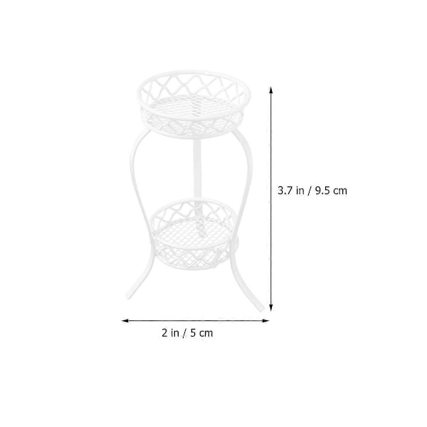 1 stk Miniatyr Oppbevaringsstativ for Dukkehjem, Dekorativ Blomsterpottestativ Modell