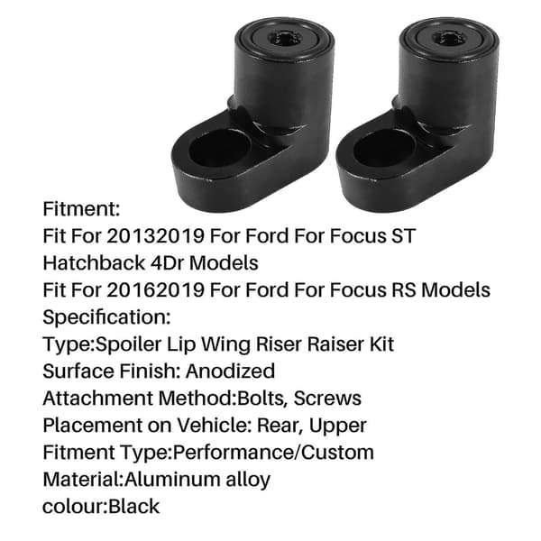 Sort Bagagerums Spoiler Ving Løfter Forlængelsessæt Til Focus St Hatchback 4dr 2013-2019 - 20