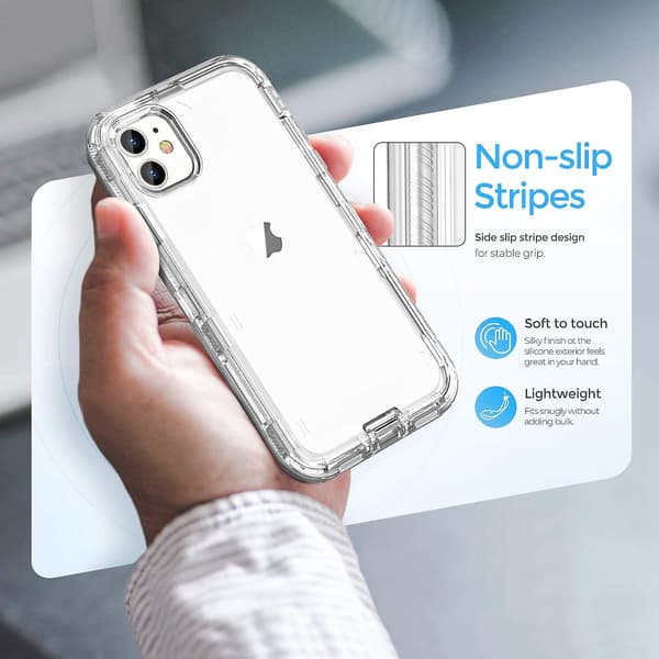 Etui Kompatibelt Med Iphone 11, Robust Støtsikker Anti-Fall Klar Etui