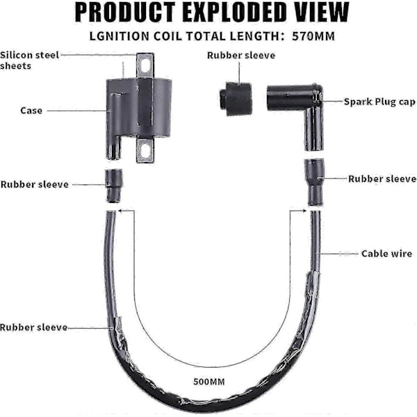 Tändspole för Yamaha Pw 50 Pw50 1981-2009 Pw 80 Pw80 1981-2009【mo】-AD4-