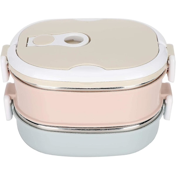 Bento Lunchboks med Rustfrit Stål, 2 Lag 1800ml Madbeholdere til Børn Voksne Studerende