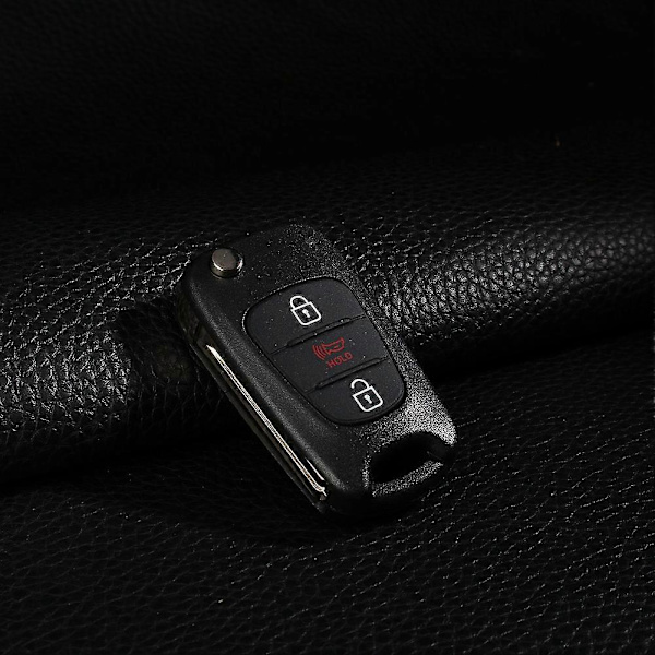 Svart 3-knappars Ersättningsfjärrkontrollnyckelskal för KIA Soul New LJ