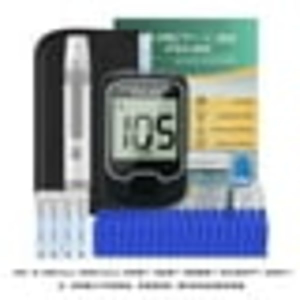 Smart Digital Display Glucometer Bærbar Blodsukker Testsett Med Glucometer Strips 50 papir 50 pinner