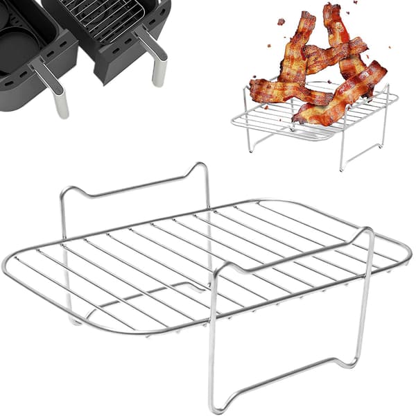 Airfryer Stativ Rustfrit Stål Multifunktionelt Multilags Stativ Tørrestativ