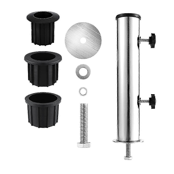 Umbrella Pole Mount Stand Tube Set, Outdoor Parasol Base Holder Insert Pipe Sleeve, For Outside Gar