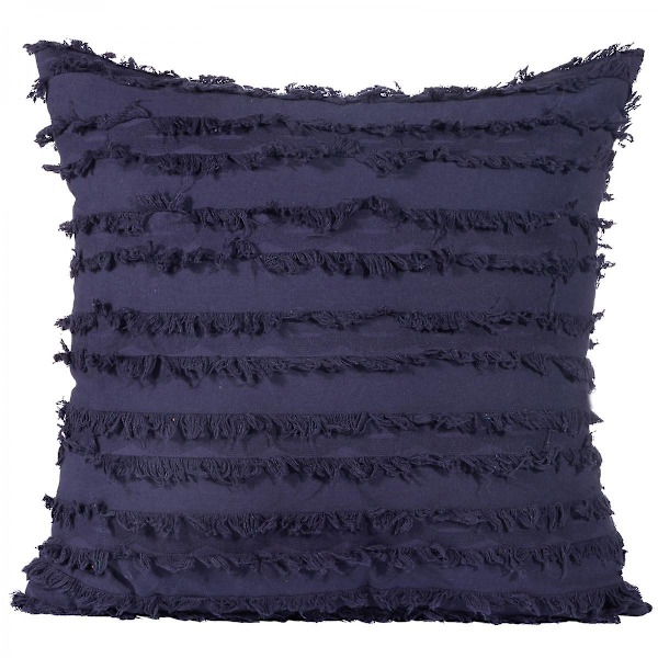 2-delt Boho frynse putetrekk (Mørk lilla, 18 x 18 tommer)