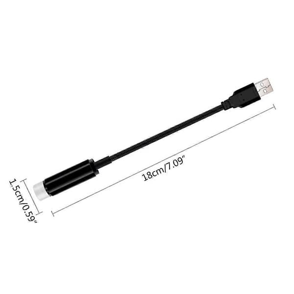 Stemningslys for biltak - Stjernelys, Romantisk USB-nattelys, Atmosfærisk Lampe
