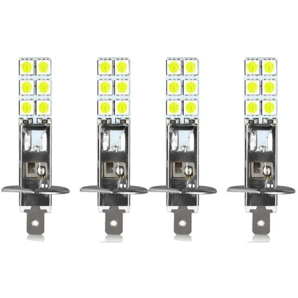 4 kpl H1 6000k Ultra Valkoiset 80w LED Ajovalopolttimot Sarja