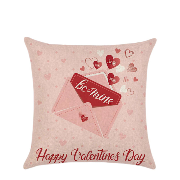 Valentinsdag Pudebetræk 18 x 18 Tommer 4 stk. Valentins Serie Pudebetræk Lynlås Firkantet Pudebetræk LOVE G