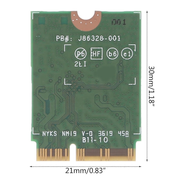 AX201NGW NGFF til M.2 til Key E Trådløst WiFi 6 Netværkskort 2.4 /5G 802.11ac ax Bluetooth-kompatibel 5.0 Dobbelt bånds Wifi