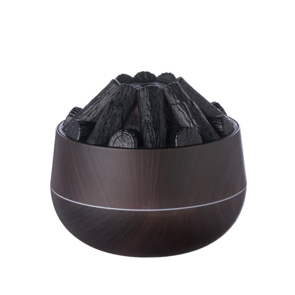 Aromadiffuser, nattlys-luftfukter for hjemmet, kull-trekornet aromadiffuser, automatisk spraydiffuser for eteriske oljer Dark wood grain