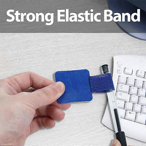 12 Pak Pen Loop Holder, Selvklæbende Penholder Blyant Elastisk Loop til , Journaler, Kalendere (Ph