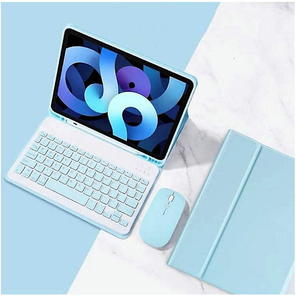 iPad Mini 6 Näppäimistökuori Hiirellä, 8,3 Tuuman Sukupolvi Kuori Irrotettavalla Langattomalla Bluetooth-näppäimistöllä Kynänpidikkeellä Nahka Smart Cover Vihreä