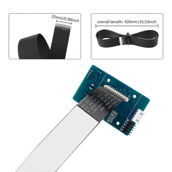 3D-printer tilbehør til Sidewinder for Genius/Pro 24-polet 420 mm FPC-kabeladapterkort ledningsforbindelse