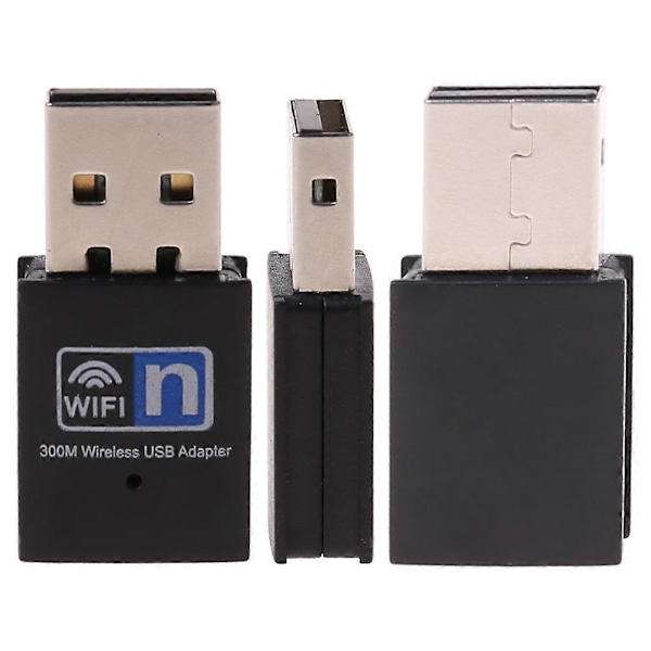 RTL8192 USB WiFi-adapter Trådløs nettverksadapter 300M 2.4G Wifi-mottaker USB-dongle for stasjonær/bærbar PC