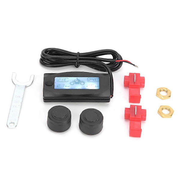 Motorcykel Plastisk Multifunktions Realtids Dæktryksovervågningssystem TPMS til Honda/Yamaha/Kawasaki/Suzuki